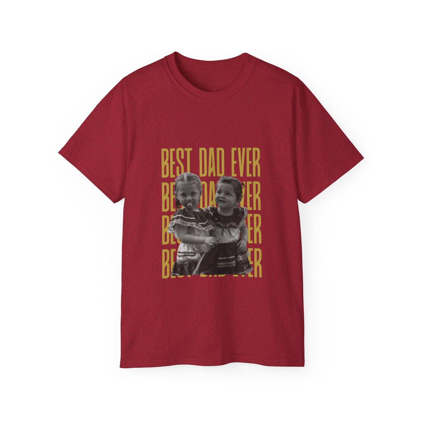 Personalized 'Best Dad Ever' Photo T-Shirt — Father's Day/Birthday/Christmas Gift