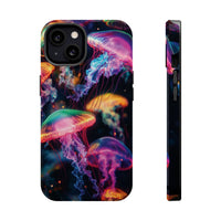 Neon Glowy Jellyfish Magnetic Impact-Resistant iPhone Case