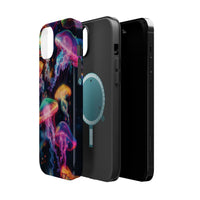 Neon Glowy Jellyfish Magnetic Impact-Resistant iPhone Case