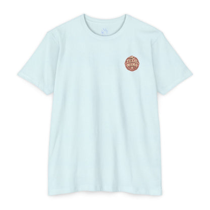 Texas Mama T-Shirt — Western Cowgirl Boots & Skull Graphic