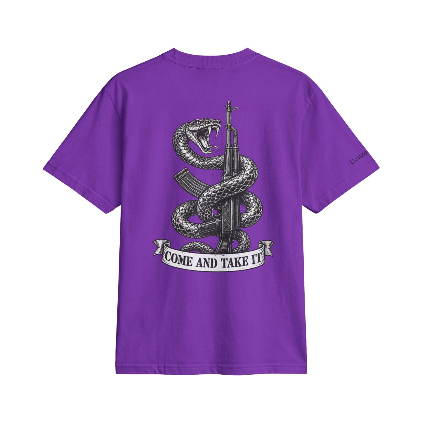 Unisex Gonzales TX “Come and Take It” T-Shirt — Cannon & Snake-Wrapped AK-47