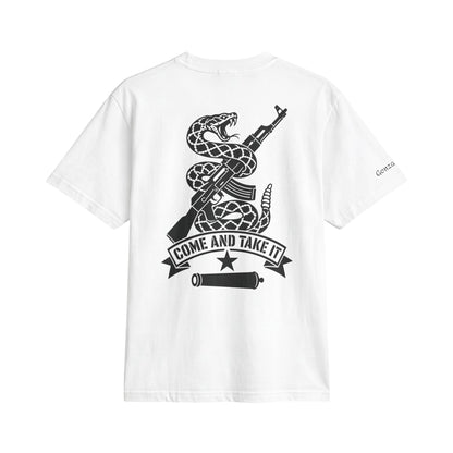 Unisex Gonzales TX “Come and Take It” T-Shirt — Cannon & Snake-Wrapped AK-47