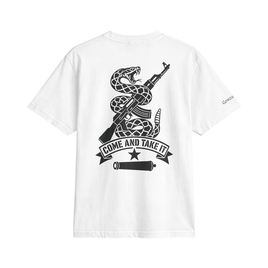 Unisex Gonzales TX “Come and Take It” T-Shirt — Cannon & Snake-Wrapped AK-47