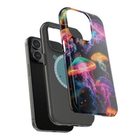 Neon Glowy Jellyfish Magnetic Impact-Resistant iPhone Case
