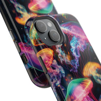 Neon Glowy Jellyfish Magnetic Impact-Resistant iPhone Case