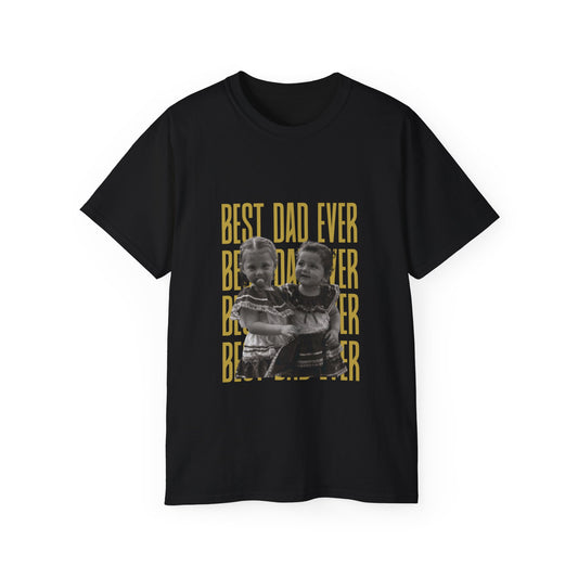 Personalized 'Best Dad Ever' Photo T-Shirt — Father's Day/Birthday/Christmas Gift