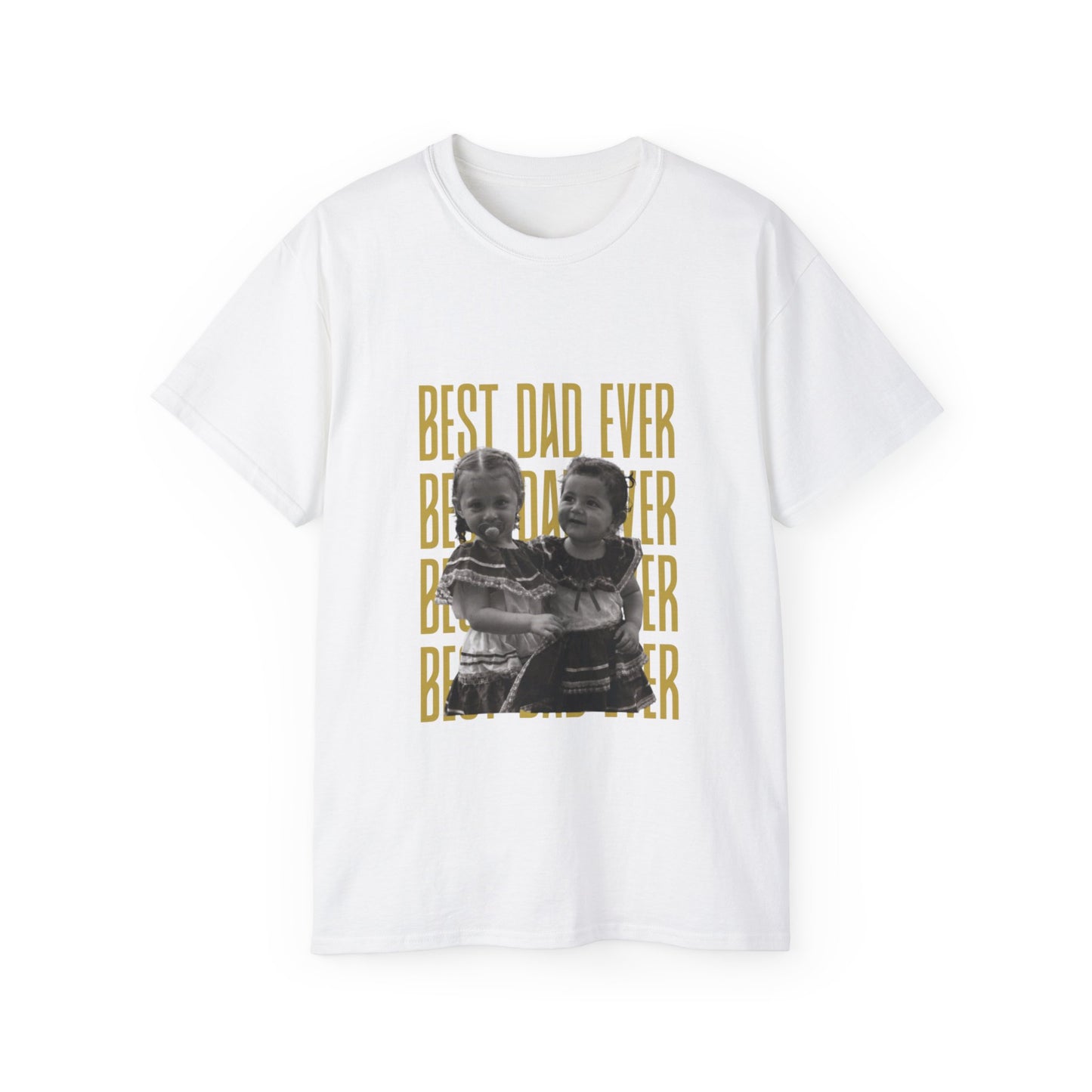 Personalized 'Best Dad Ever' Photo T-Shirt — Father's Day/Birthday/Christmas Gift