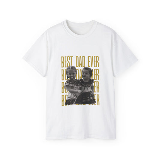 Personalized 'Best Dad Ever' Photo T-Shirt — Father's Day/Birthday/Christmas Gift
