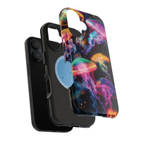 Neon Glowy Jellyfish Magnetic Impact-Resistant iPhone Case