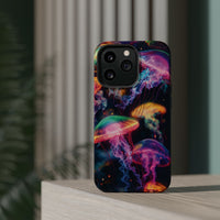 Neon Glowy Jellyfish Magnetic Impact-Resistant iPhone Case