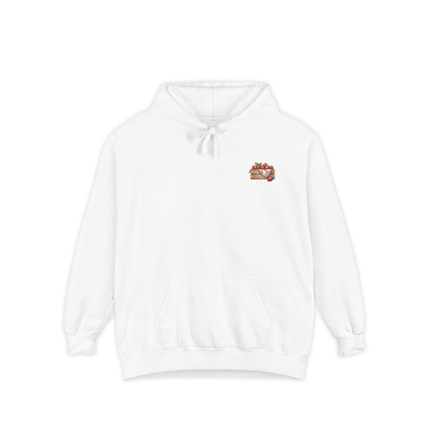 Strawberry Graphic Hoodie — Cute Pink/Red Fruit Design