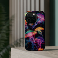 Neon Glowy Jellyfish Magnetic Impact-Resistant iPhone Case