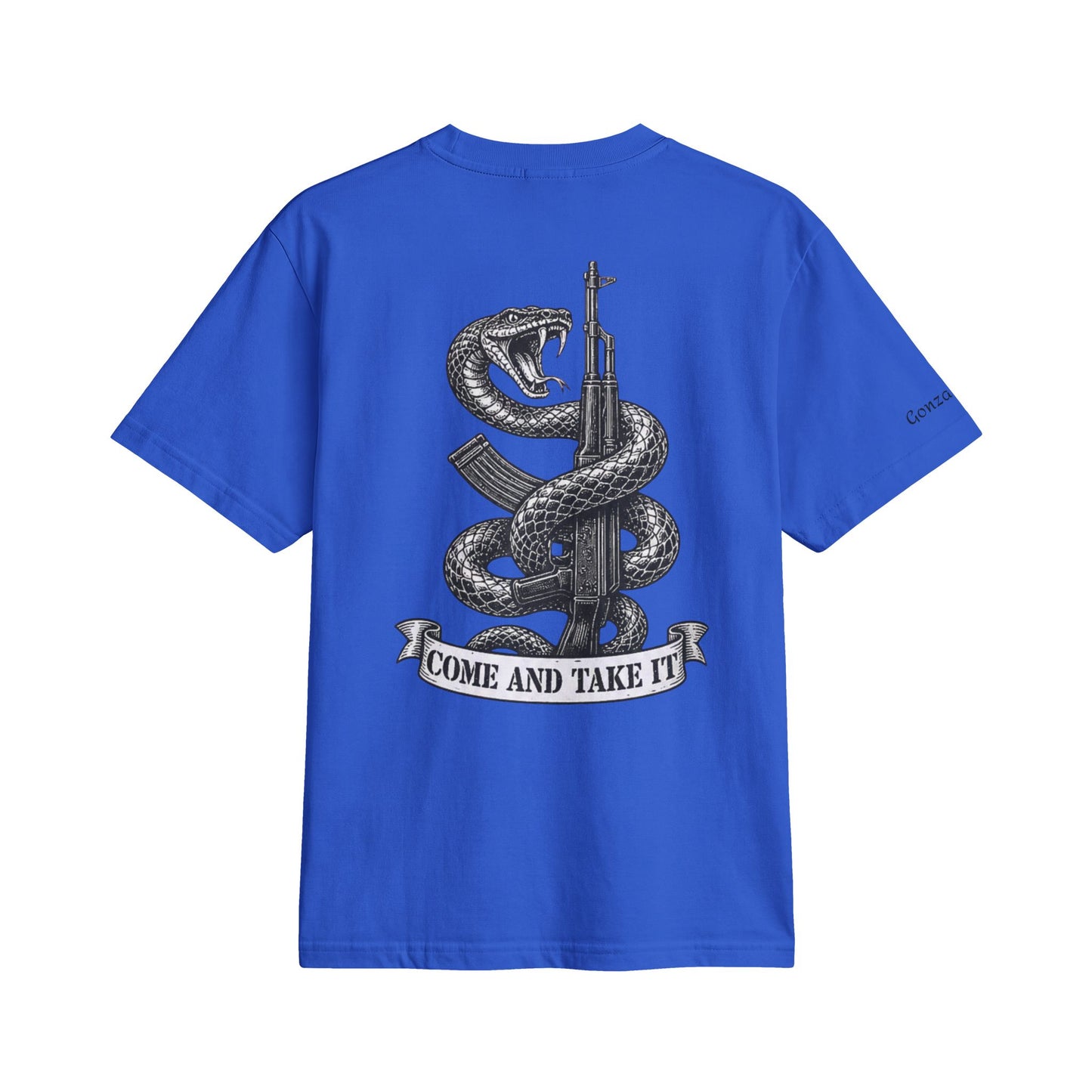 Unisex Gonzales TX “Come and Take It” T-Shirt — Cannon & Snake-Wrapped AK-47