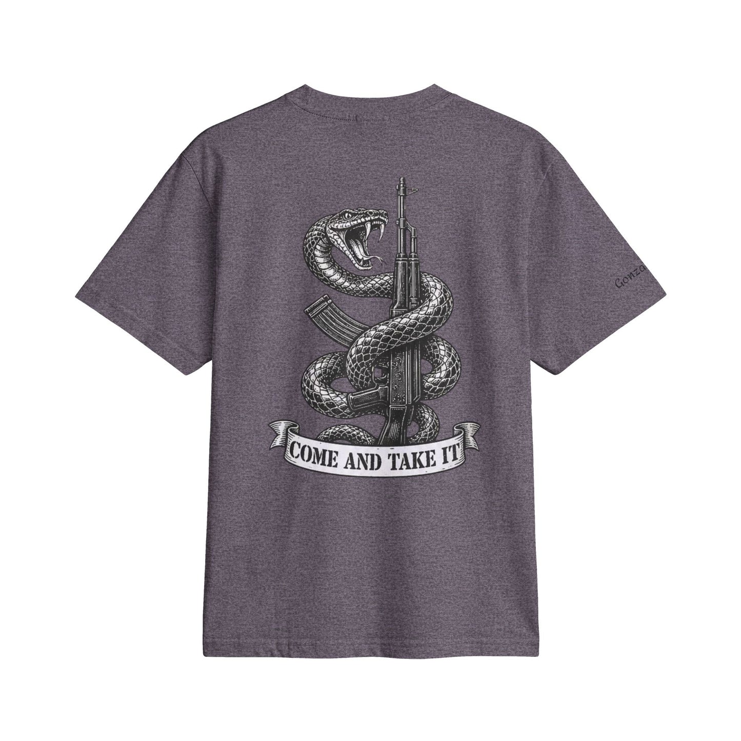 Unisex Gonzales TX “Come and Take It” T-Shirt — Cannon & Snake-Wrapped AK-47