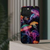 Neon Glowy Jellyfish Magnetic Impact-Resistant iPhone Case