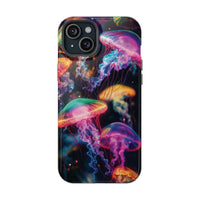 Neon Glowy Jellyfish Magnetic Impact-Resistant iPhone Case