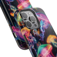 Neon Glowy Jellyfish Magnetic Impact-Resistant iPhone Case