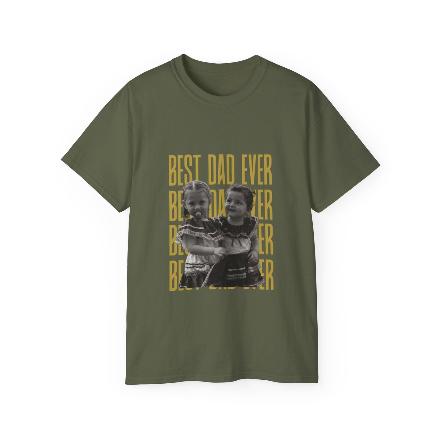Personalized 'Best Dad Ever' Photo T-Shirt — Father's Day/Birthday/Christmas Gift