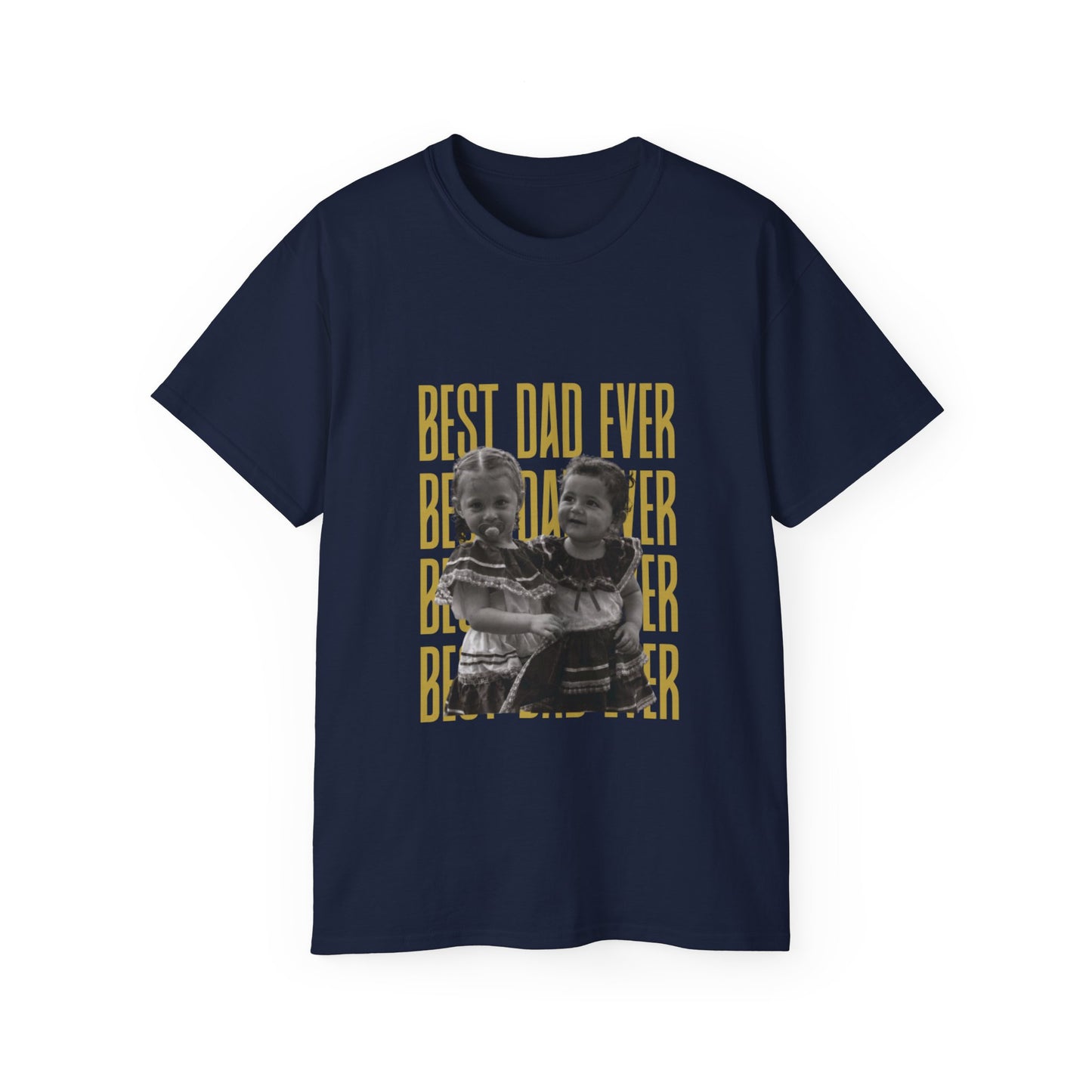Personalized 'Best Dad Ever' Photo T-Shirt — Father's Day/Birthday/Christmas Gift