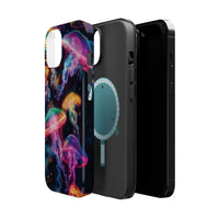 Neon Glowy Jellyfish Magnetic Impact-Resistant iPhone Case