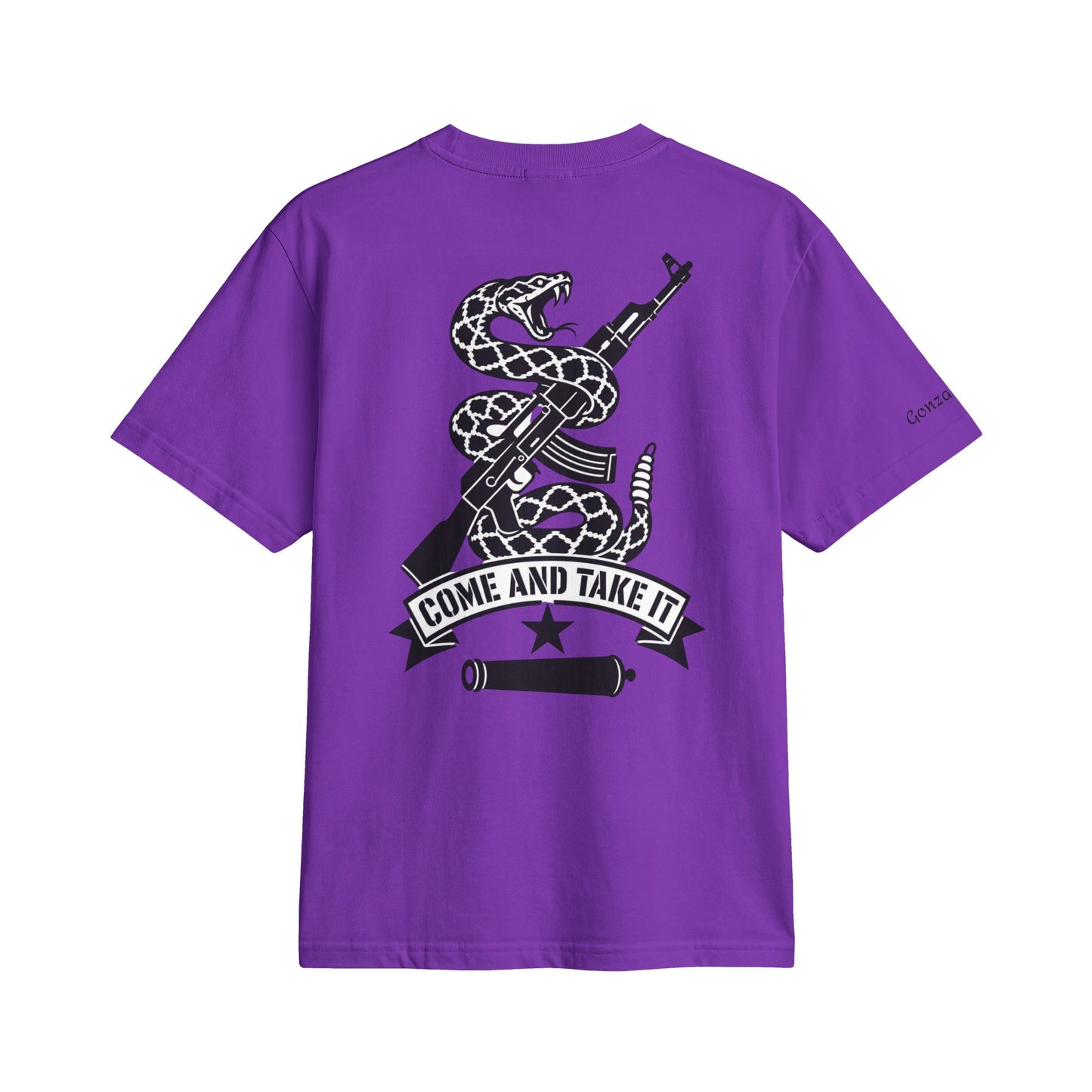 Unisex Gonzales TX “Come and Take It” T-Shirt — Cannon & Snake-Wrapped AK-47