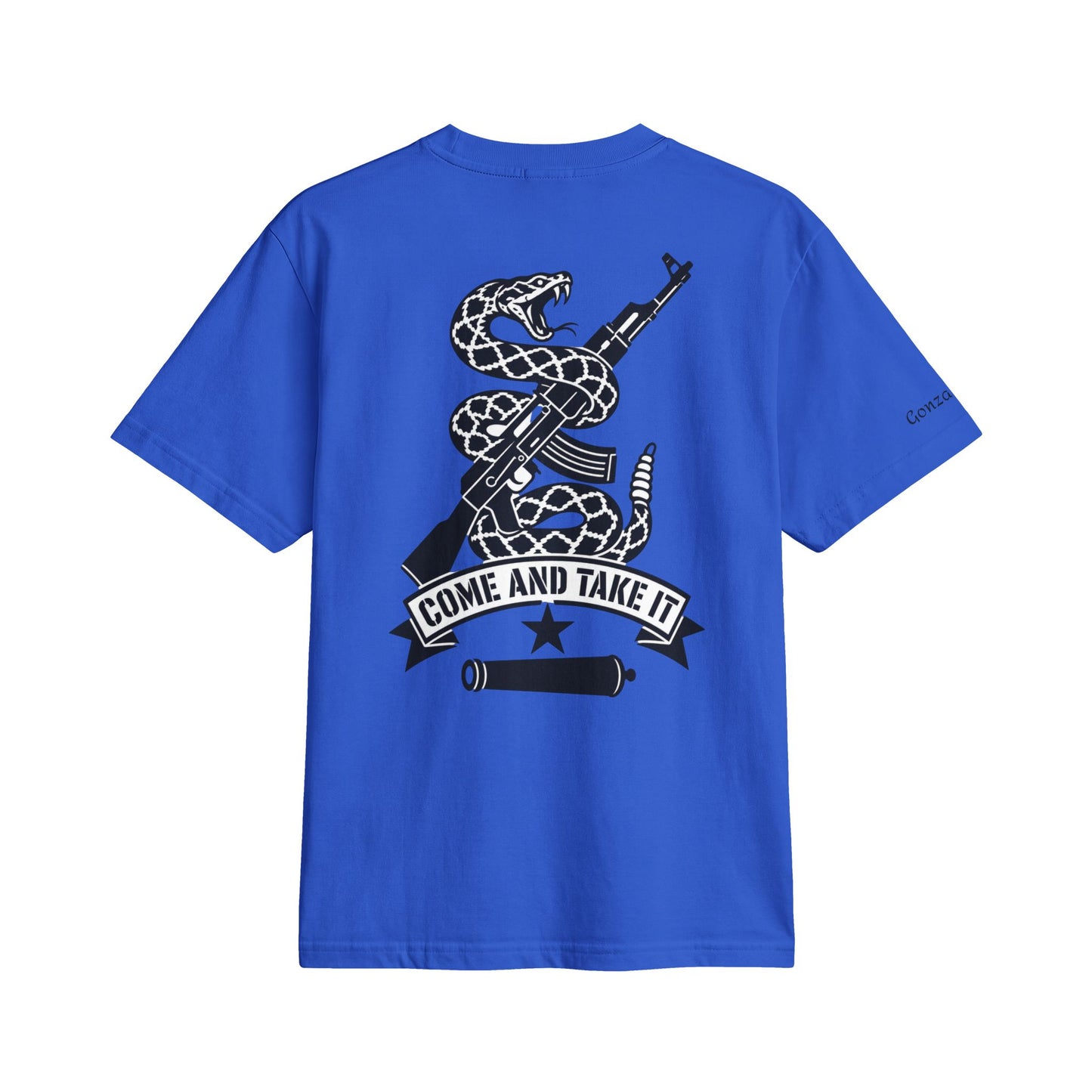 Unisex Gonzales TX “Come and Take It” T-Shirt — Cannon & Snake-Wrapped AK-47