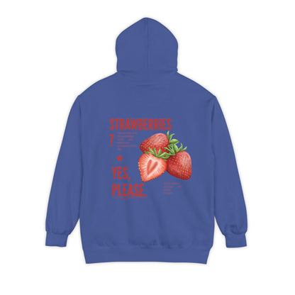 Strawberry Graphic Hoodie — Cute Pink/Red Fruit Design