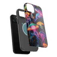 Neon Glowy Jellyfish Magnetic Impact-Resistant iPhone Case