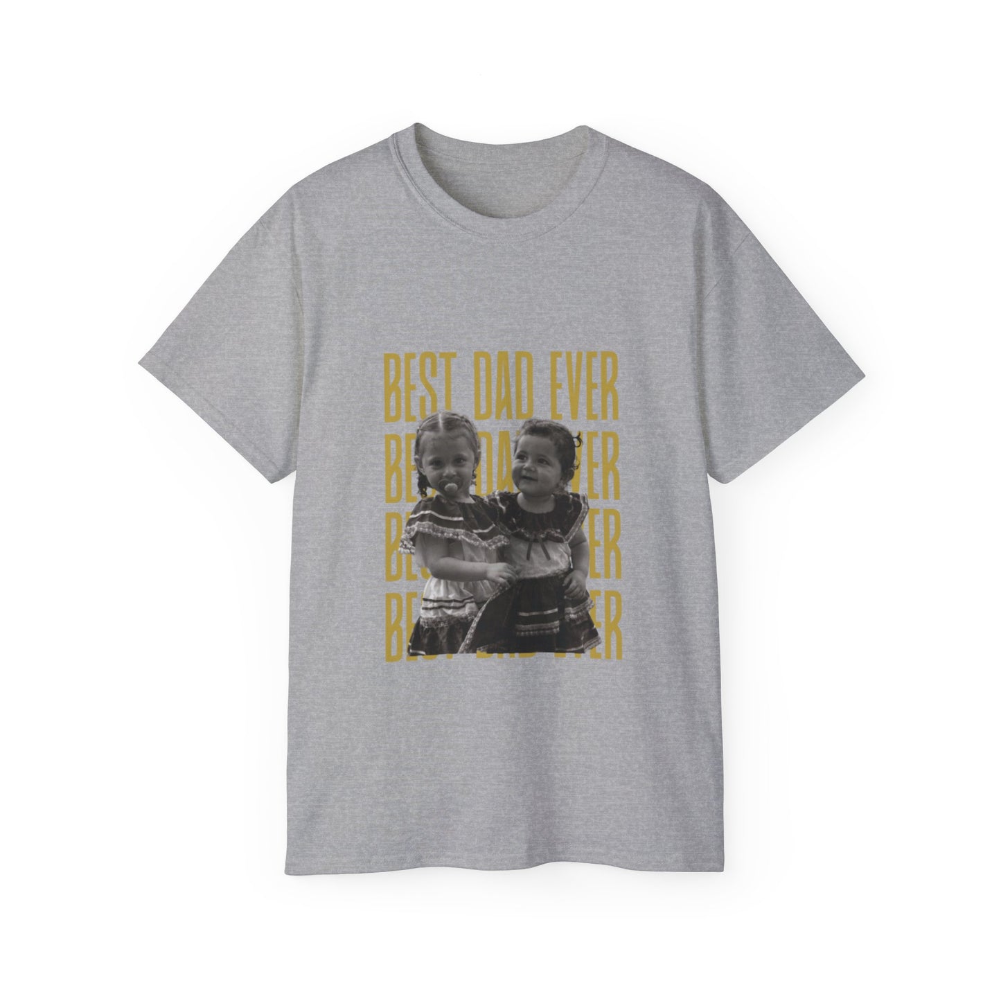 Personalized 'Best Dad Ever' Photo T-Shirt — Father's Day/Birthday/Christmas Gift
